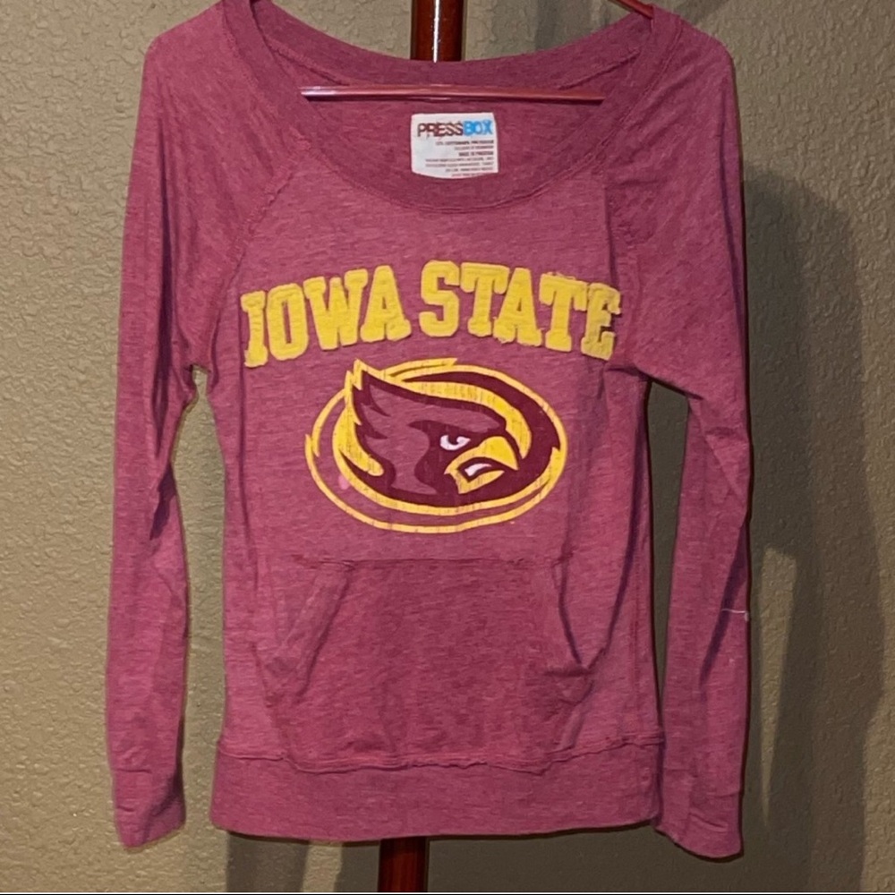 lowa State “PressBox”Burgundy long sleeve shirt S